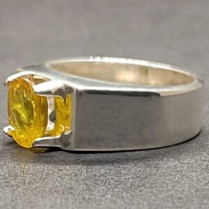 Natural Ceylon Yellow Sapphire Men’s Ring