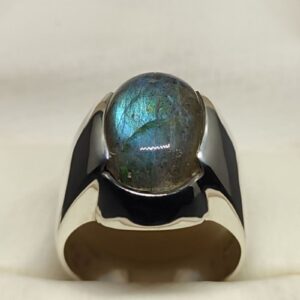 12 Carat Blue Labradorite Men’s Ring