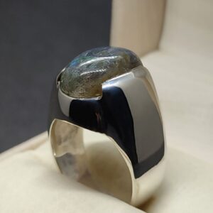 12 Carat Blue Labradorite Men’s Ring