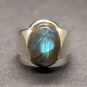 12 Carat Blue Labradorite Men’s Ring