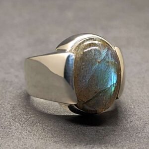 12 Carat Blue Labradorite Men’s Ring