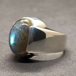 12 Carat Blue Labradorite Men’s Ring