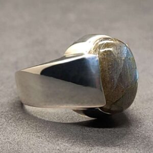 12 Carat Blue Labradorite Men’s Ring