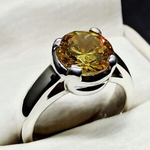 5 Carat Yellow Citrine Women’s Ring