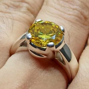 5 Carat Yellow Citrine Women’s Ring