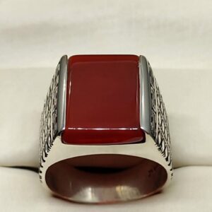 Natural Brown Aqeeq Men’s Ring