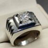 2 Carat Fire Moissanite Men’s Plain Ring
