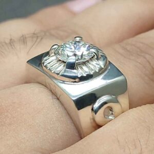 2 Carat Fire Moissanite Men’s Digit Ring