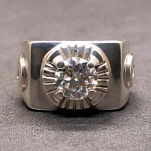 2 Carat Fire Moissanite Men’s Digit Ring