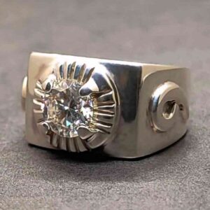2 Carat Fire Moissanite Men’s Digit Ring