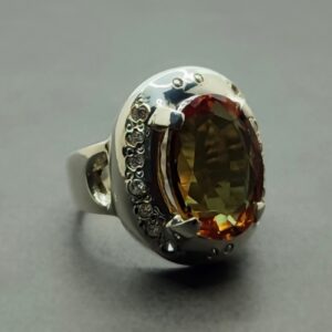 Oval Cut 16 Carat Color Changing Lab Alexandrite Sterling Silver 925, 14k, 18k Gold Handmade Women Anniversary Ring