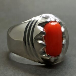 Australian Red Coral Men’s Star Ring
