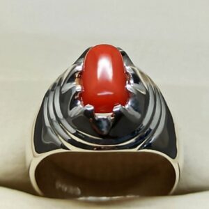 Australian Red Coral Men’s Star Ring