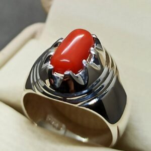 Australian Red Coral Men’s Star Ring