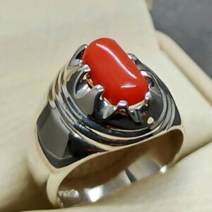 Australian Red Coral Men’s Star Ring