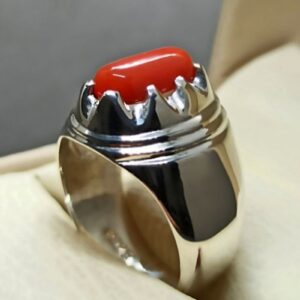 Australian Red Coral Men’s Star Ring