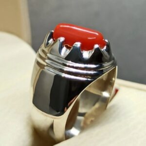 Australian Red Coral Men’s Star Ring