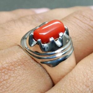 Australian Red Coral Men’s Star Ring