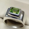 4 Carat Kohistani Peridot Mens Ring