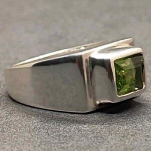4 Carat Kohistani Peridot Mens Ring