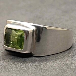 4 Carat Kohistani Peridot Mens Ring