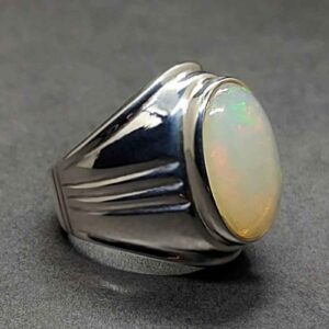 7 Carat Fire Opal Mens Ring