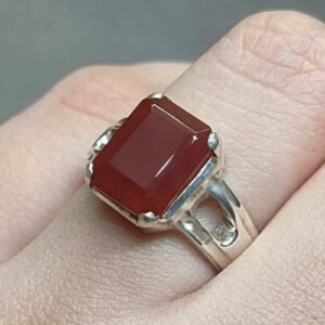 Brown Agate Women Ring