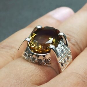 Oval Cut Color Changing Created Alexandrite Sterling Silver 925 Handmade Women Ring