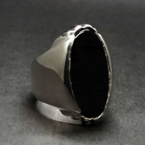 Big Black Stone Ring