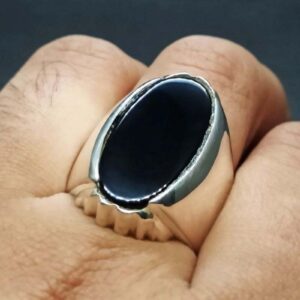 Big Black Stone Ring