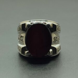 sterling silver carnelian ring