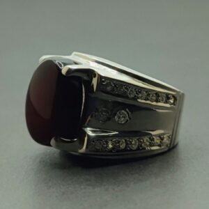sterling silver carnelian ring