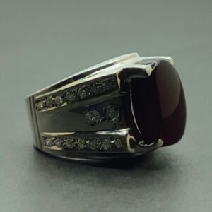 sterling silver carnelian ring