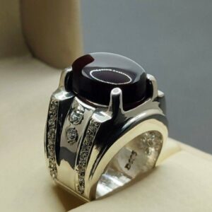 sterling silver carnelian ring