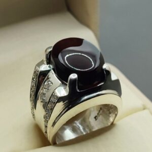 sterling silver carnelian ring