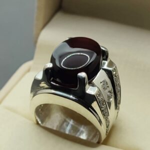 sterling silver carnelian ring