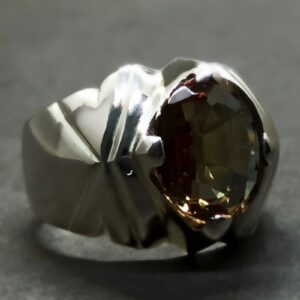 5 Carat Color Changing Lab Alexandrite Sterling Silver 925, 14k, 18k Gold Handmade Mens Designed Ring