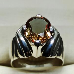 5 Carat Color Changing Lab Alexandrite Sterling Silver 925, 14k, 18k Gold Handmade Mens Designed Ring