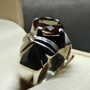 5 Carat Color Changing Lab Alexandrite Sterling Silver 925, 14k, 18k Gold Handmade Mens Designed Ring