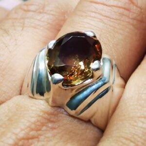 5 Carat Color Changing Lab Alexandrite Sterling Silver 925, 14k, 18k Gold Handmade Mens Designed Ring