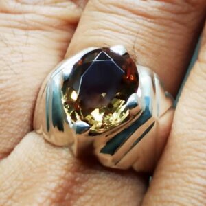 5 Carat Color Changing Lab Alexandrite Sterling Silver 925, 14k, 18k Gold Handmade Mens Designed Ring