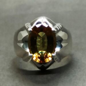 7 Carat Color Changing Created Alexandrite Sterling Silver 925, 14k, 18k Gold Handmade Mens Star Ring