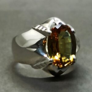 7 Carat Color Changing Created Alexandrite Sterling Silver 925, 14k, 18k Gold Handmade Mens Star Ring