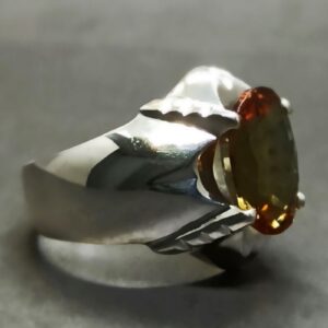 7 Carat Color Changing Created Alexandrite Sterling Silver 925, 14k, 18k Gold Handmade Mens Star Ring
