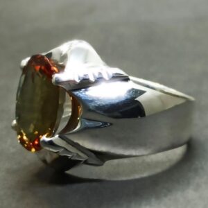 7 Carat Color Changing Created Alexandrite Sterling Silver 925, 14k, 18k Gold Handmade Mens Star Ring