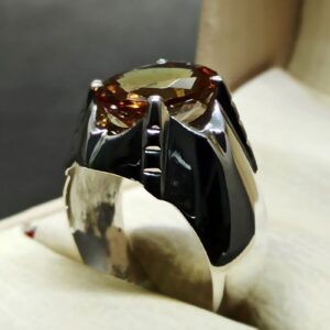 7 Carat Color Changing Created Alexandrite Sterling Silver 925, 14k, 18k Gold Handmade Mens Star Ring