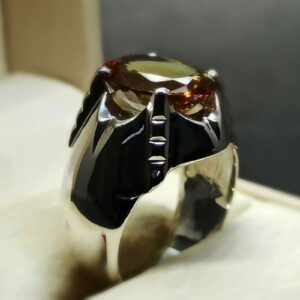 7 Carat Color Changing Created Alexandrite Sterling Silver 925, 14k, 18k Gold Handmade Mens Star Ring