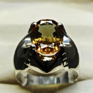 7 Carat Color Changing Created Alexandrite Sterling Silver 925, 14k, 18k Gold Handmade Mens Star Ring