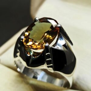 7 Carat Color Changing Created Alexandrite Sterling Silver 925, 14k, 18k Gold Handmade Mens Star Ring