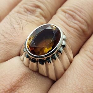 Oval Cut 13 Carat Color Changing Lab Alexandrite Sterling Silver 925, 14k, 18k Gold Handmade Mens Bezel Ring